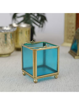 HomeTown - Metal Lantern in Teal Colour