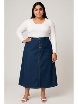 Tripursundari Fashion - Women Navy Blue Denim Skirt