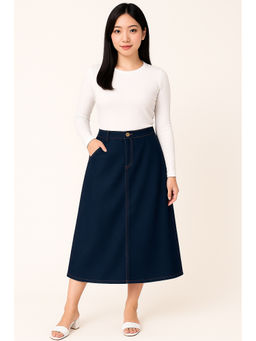 Tripursundari Fashion - Women Navy Blue Denim Skirt