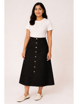 Tripursundari Fashion - Women Black Denim Skirt