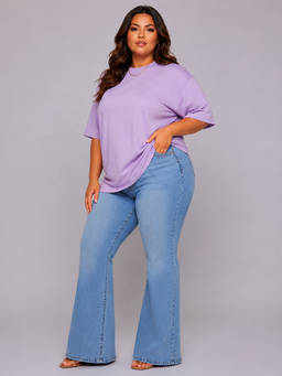KOTTY - Women Purple Cotton Blend T-Shirt