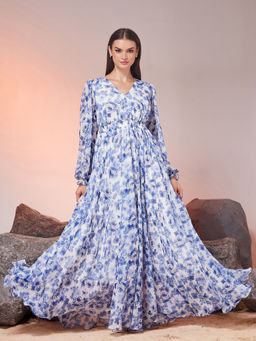 Miss Chase - Women White Chiffon Dress