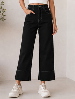 KOTTY - Women Black Cotton Blend Jeans