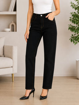 KOTTY - Women Black Cotton Blend Jeans