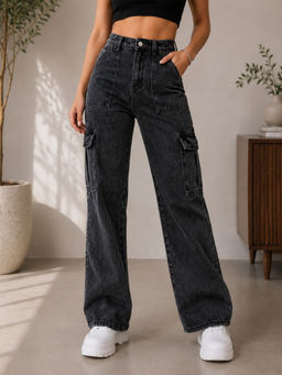 KOTTY - Women Black Cotton Blend Jeans