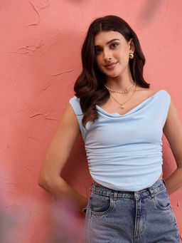 Uptownie - Women Blue Polyester Top