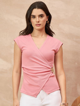 Uptownie - Women Pink Polyester Top