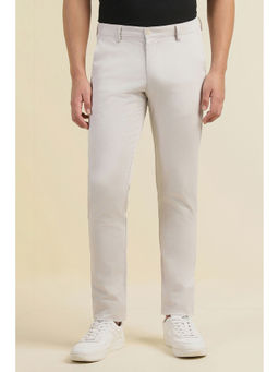 Allen Solly - Men Grey Slim Fit Solid Casual Trousers