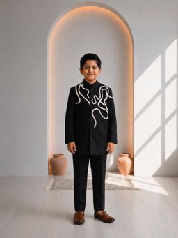 CHUCKLES AND CUDDLES - Boys Designer Bandhgala Jacket With Trouser