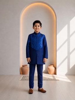 CHUCKLES AND CUDDLES - Boys Embroidered Bandhgala Jacket With Trouser