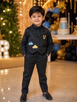 CHUCKLES AND CUDDLES - Boys Waistcoat With Shirt And Trousers For Party Wear