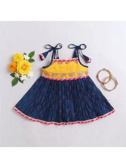 Many Frocks - Knee Length Baby Ethnic Dress-Yellow