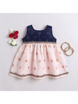 Many Frocks - Knee Length Baby Ethnic Dress-Pink