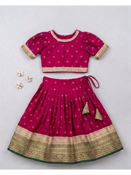 Many Frocks - Full Length Baby Ethnic Lehenga and Choli-Pink