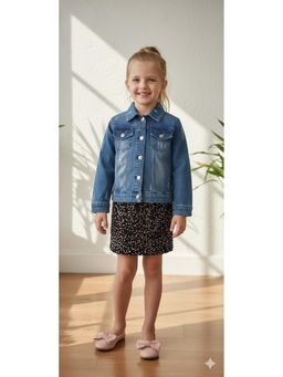 Aarika - Party Wear Blue Solid Denim Jacket