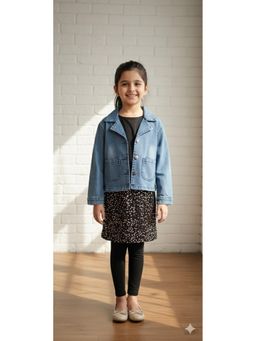 Aarika - Casual Wear Blue Solid Denim Jacket