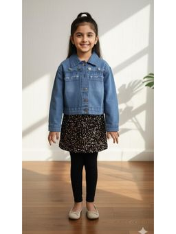 Aarika - Casual Wear Blue Solid Denim Jacket