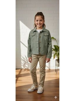 Aarika - Casual Wear Olive Green Denim Jacket