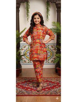 Aarika - Red Polyester Co-ord Set
