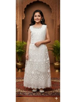 Aarika - Ethnic Wear White Sequin Embroidery Net Lehenga Choli With Dupatta