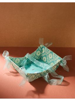 Fabindia - Teal Paper Printed Sarkhaab Gift Box