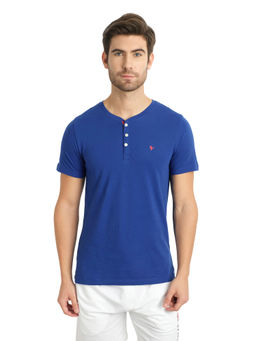 AM SWAN - Mens Solid-plain Turkish Sea T-shirt