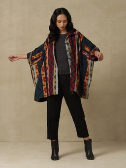 Aarke Ritu Kumar - Blue Multi Woven Shrug