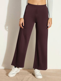 HELLCAT - Trendy Women Burgundy Trouser