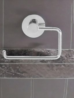 At Home by Nilkamal - J Type Wall Toilet Paper Holder Silver