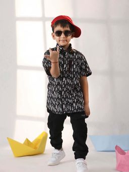 JBN Creation - Cotton Black Printed Shirt