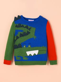 Hopscotch - Croc Around 3D Applique Sweater