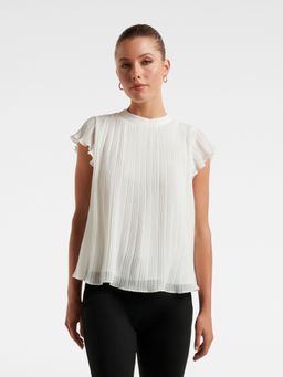 Forever New - Hannah Plisse Flutter Sleeve Blouse