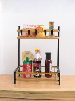 UMAI - Trapezoidal Seasoning Rack Black Gold