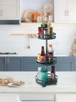 UMAI - Revolving Dressing Rackcircular Dark green