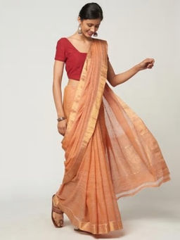 Fabindia - Cotton Woven Broad Border Sari