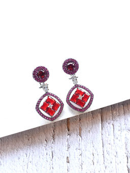 Peach Tassels - Smart Red Danglers