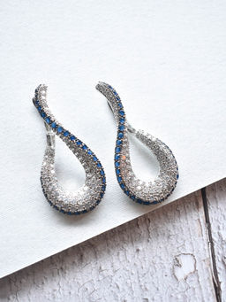 Peach Tassels - Statement Blue and White Ad Danglers