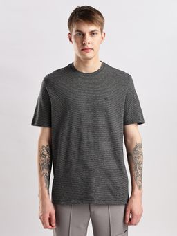 Calvin Klein - Men Black Textured T-Shirt