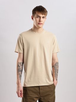 Calvin Klein - Men Beige Solid T-Shirt