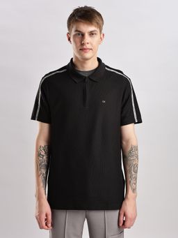 Calvin Klein - Men Black Solid Polo T-Shirt