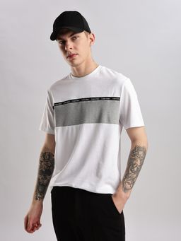 Calvin Klein - Men White Colorblocked T-Shirt