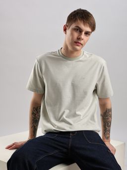 Calvin Klein - Men Green Solid T-Shirt