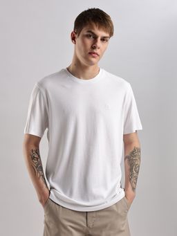 Calvin Klein - Men White Solid T-Shirt