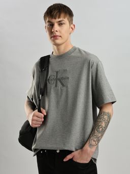 Calvin Klein - Men Grey Logo T-Shirt