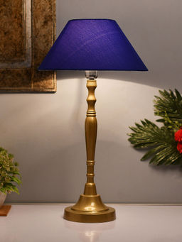 Homesake - Imperial Gold Lamp With Blue Shade
