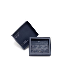 Rare Rabbit - Mersin Navy Blue Leather Card Holder