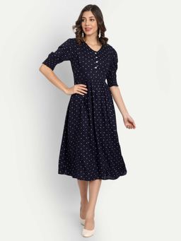 Aaruvi Ruchi Verma - Navy Blue Maternity Dress