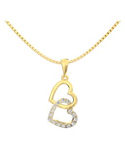 Ayanika - Lab Grown Diamond Pendant with Chain In 925 Silver Gold Plated