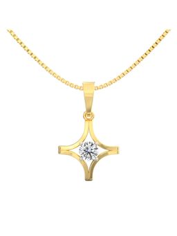 Ayanika - Lab Grown Diamond Pendant with Chain In 925 Silver Gold Plated