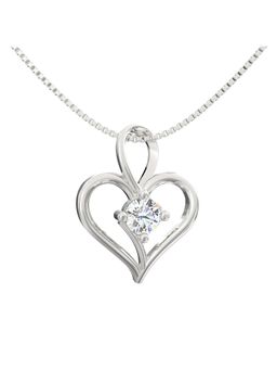 Ayanika - Lab Grown Diamond Pendant with Chain In 925 Silver Rhodium Plated